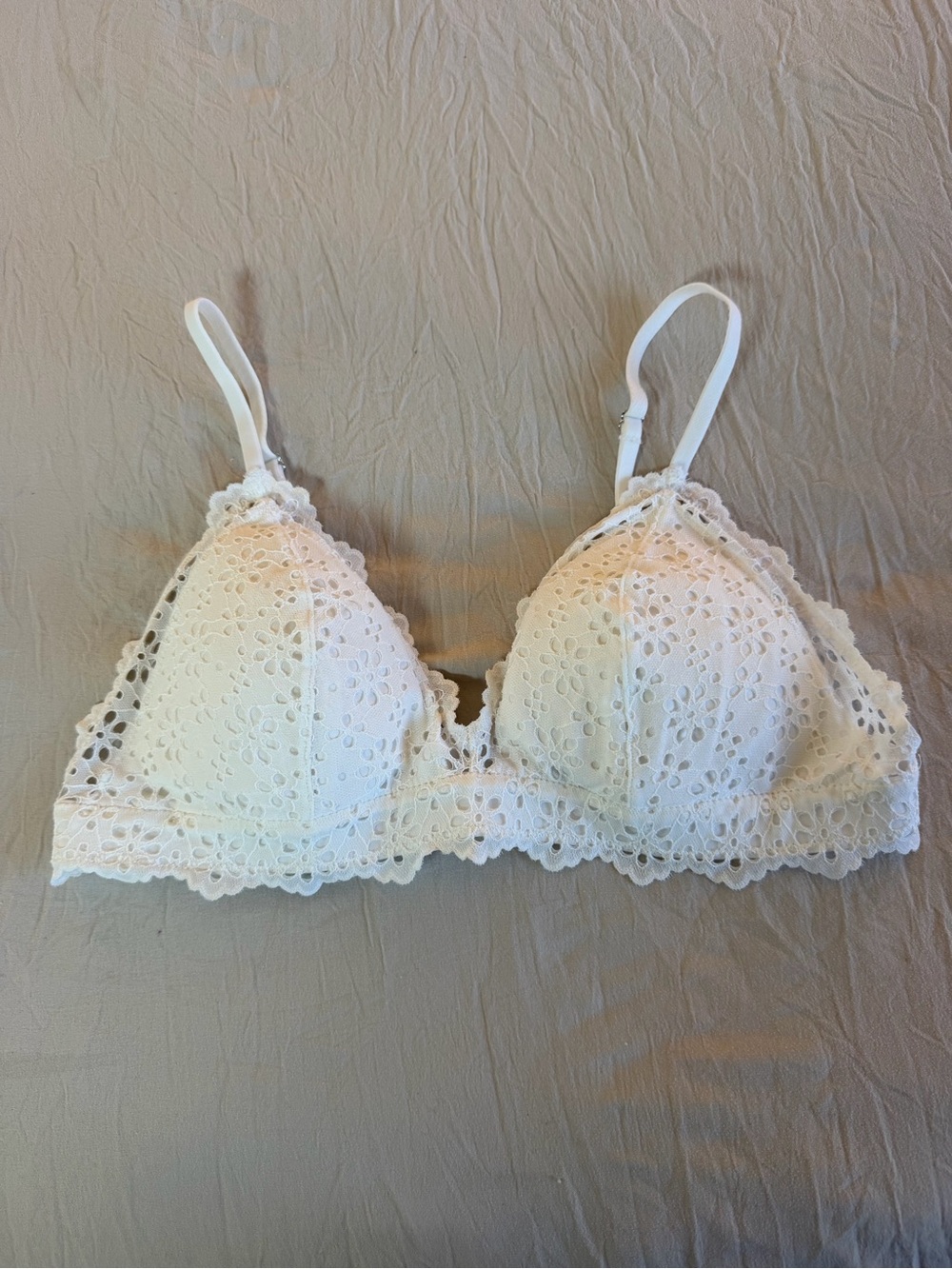 Auden White Lace Triangle Bralette